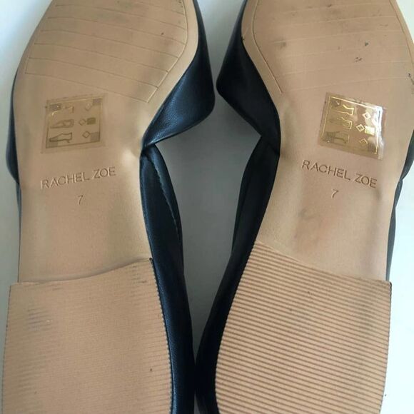 RACHEL ZOE Elleanor Black Ballet Flats 7 NWOB - Picture 6 of 7
